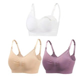 Lot 3 soutiens-gorge d'allaitement coton respirant grande taille push-up