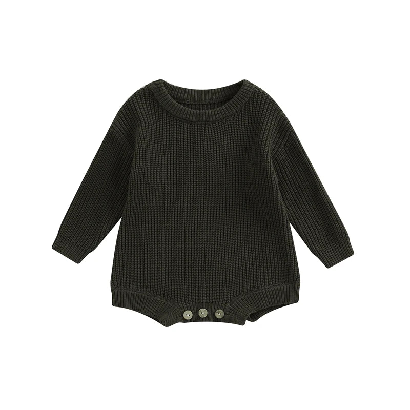 Barboteuse tricot bébé Mybooni | Pull manches longues — Garçon & Fille 0-2 ans