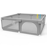 Parc bébé IMBABY gris clair - enclos bébé aire de jeux barrière sécurité enfant ball box