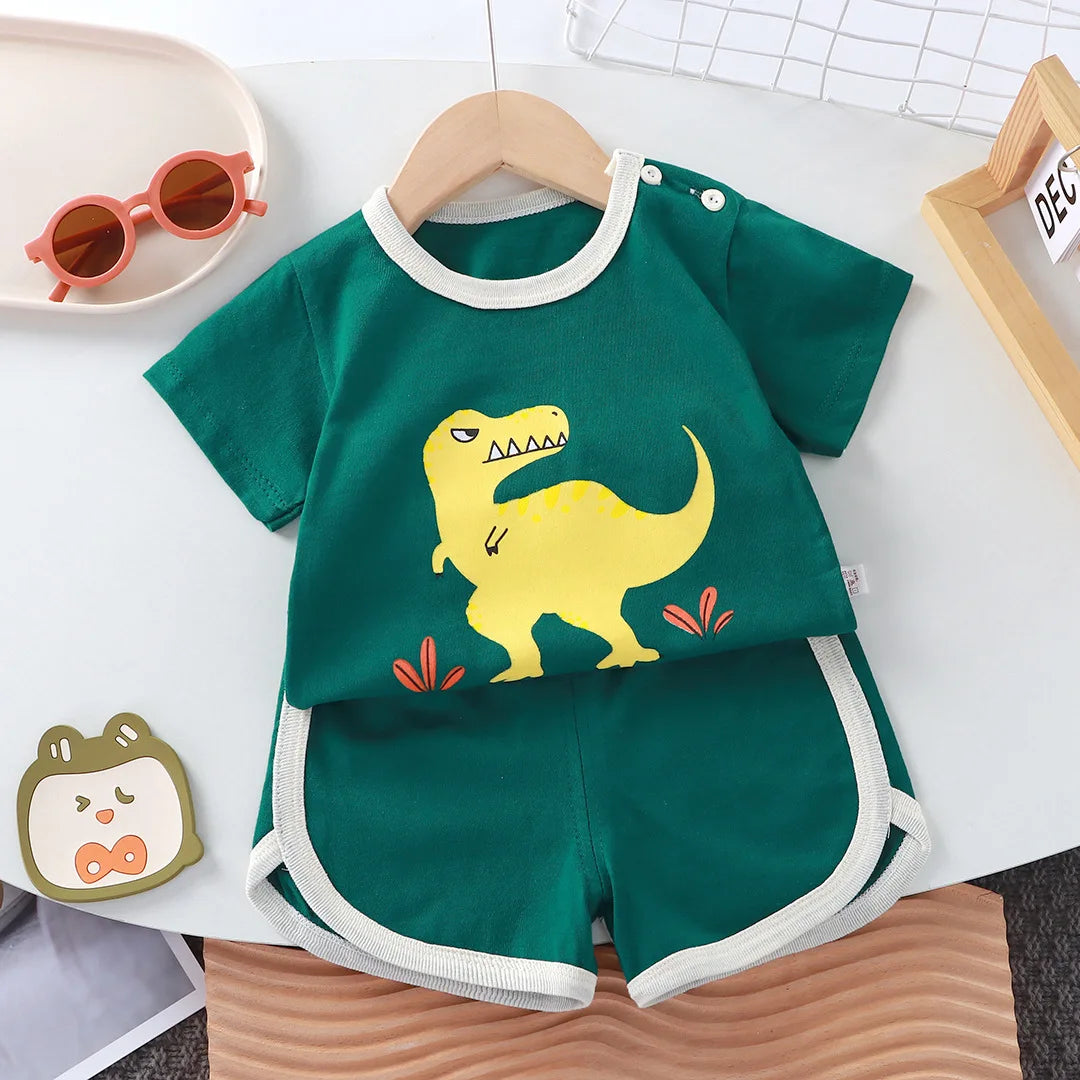 Ensemble 2 pièces bébé dessin animé Mybooni — T-shirt et short 0-4 ans