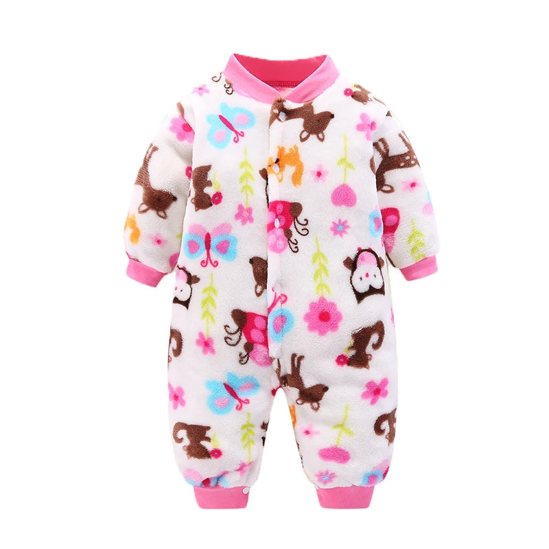 Body bébé flanelle doux printemps hiver - grenouillère fille garçon 0-18 mois