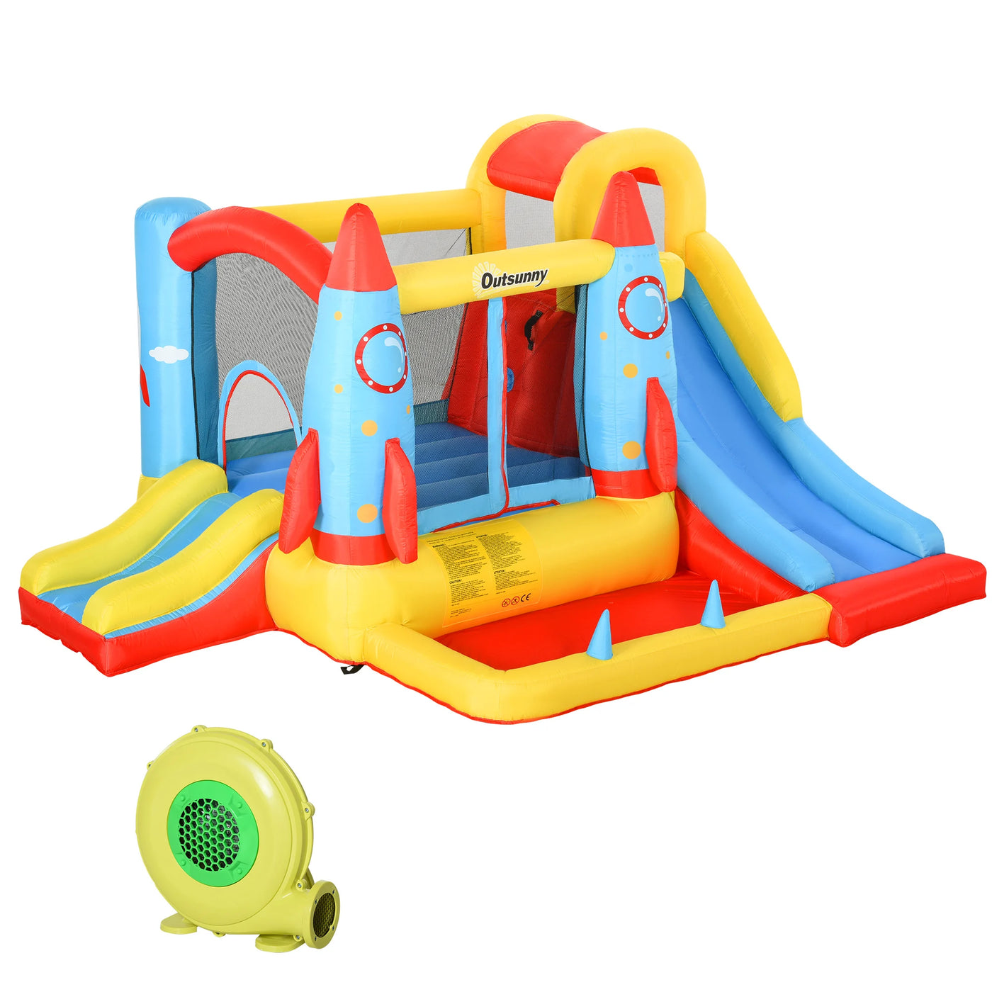 Outsunny Inflatable Castle with 2 Slides Pool J — vue complémentaire 10