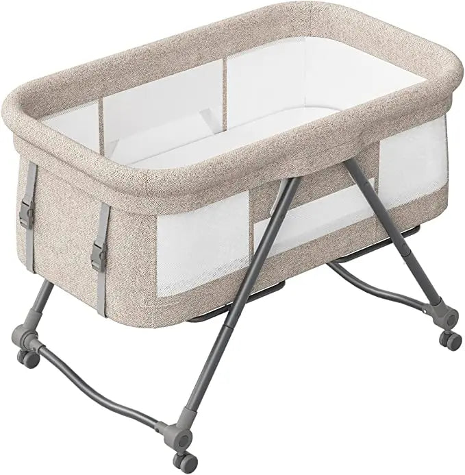 Lit de voyage bébé pliable avec matelas et roulettes silencieuses - cododo XYT-001