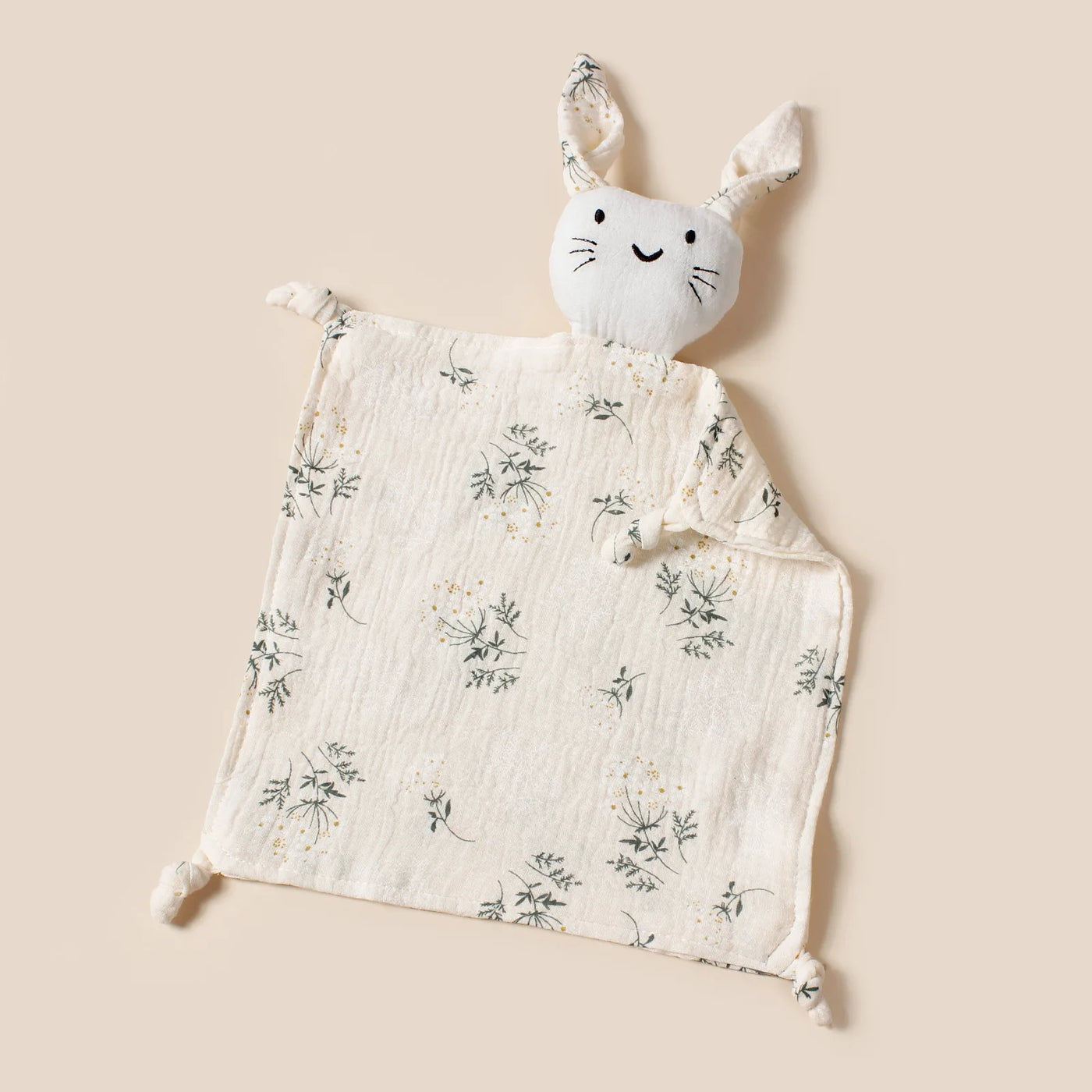 Doudou chat mignon bébé Mybooni — Mousseline coton bavoir apaisement sommeil