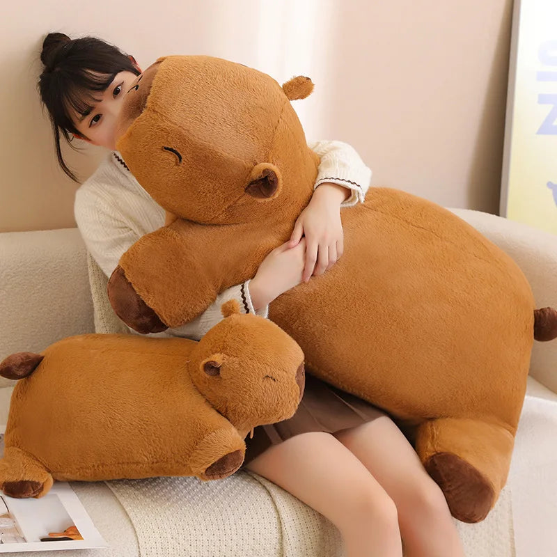 Giant Kawaii Capybara Plush Doll Floor Mat High avec accessoires inclus | Bouni