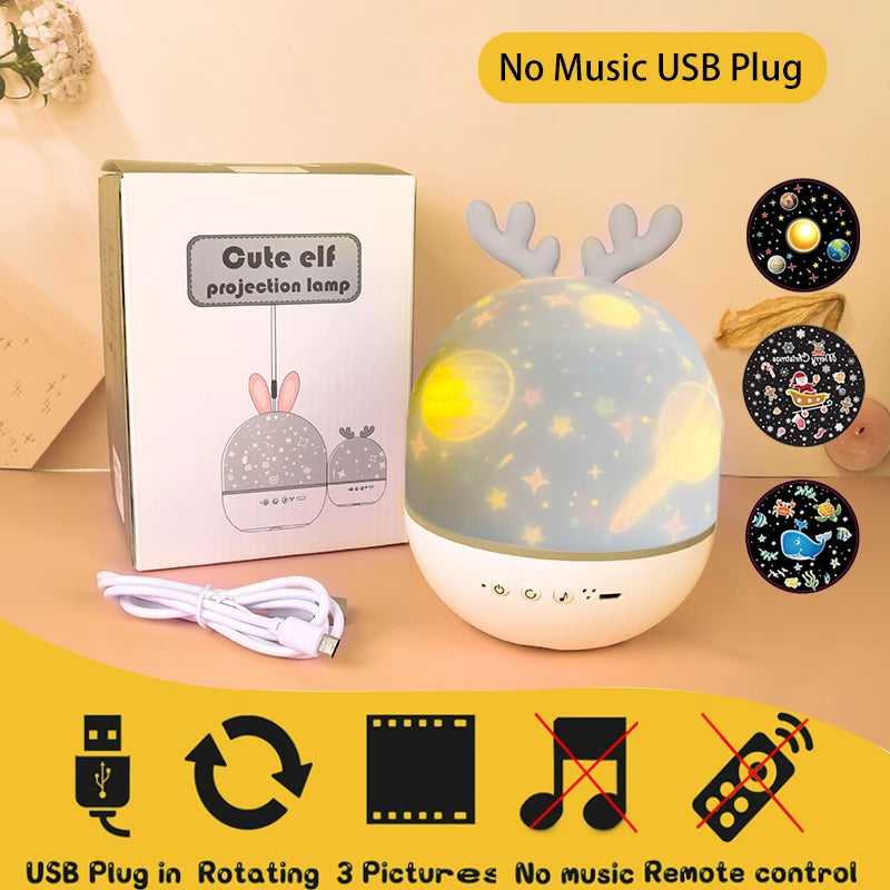 Projecteur galaxie rotatif Mybooni — Veilleuse Bluetooth musique chambre bébé