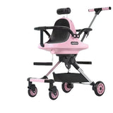 Poussette jumeaux légère Mybooni — Double siège avec parasol haute vue pliable