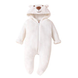 Grenouillère capuche fermeture éclair Mybooni — Motif ours 0-18M