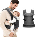 Porte-bébé ergonomique Gris clair en situation d'utilisation