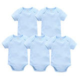 Pack 3 ou 5 bodies manches courtes Mybooni — Coton blanc 0-24 mois