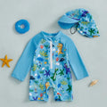 Maillot anti-UV garçon Bouni — combinaison requin avec chapeau 0-5 ans