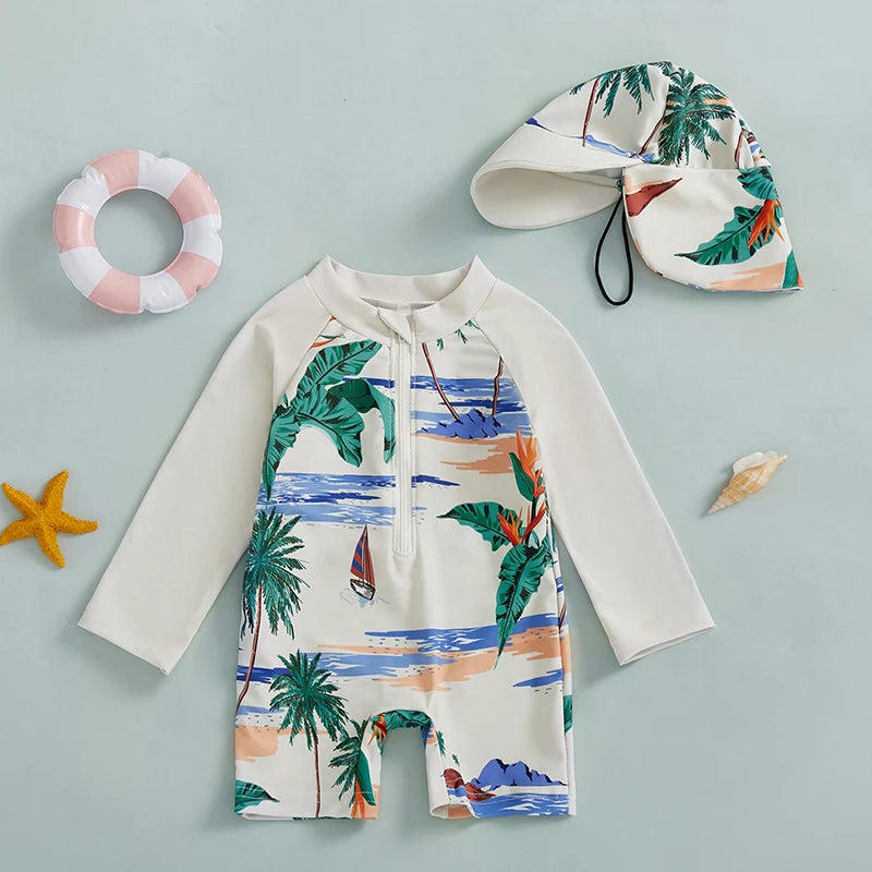 0-5Years Kids Boy Rash Guard Swimsuits Shark Pr avec accessoires inclus | Bouni