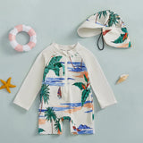 Maillot de bain anti-UV garçon Mybooni | Combinaison requin + Chapeau 0-5 ans