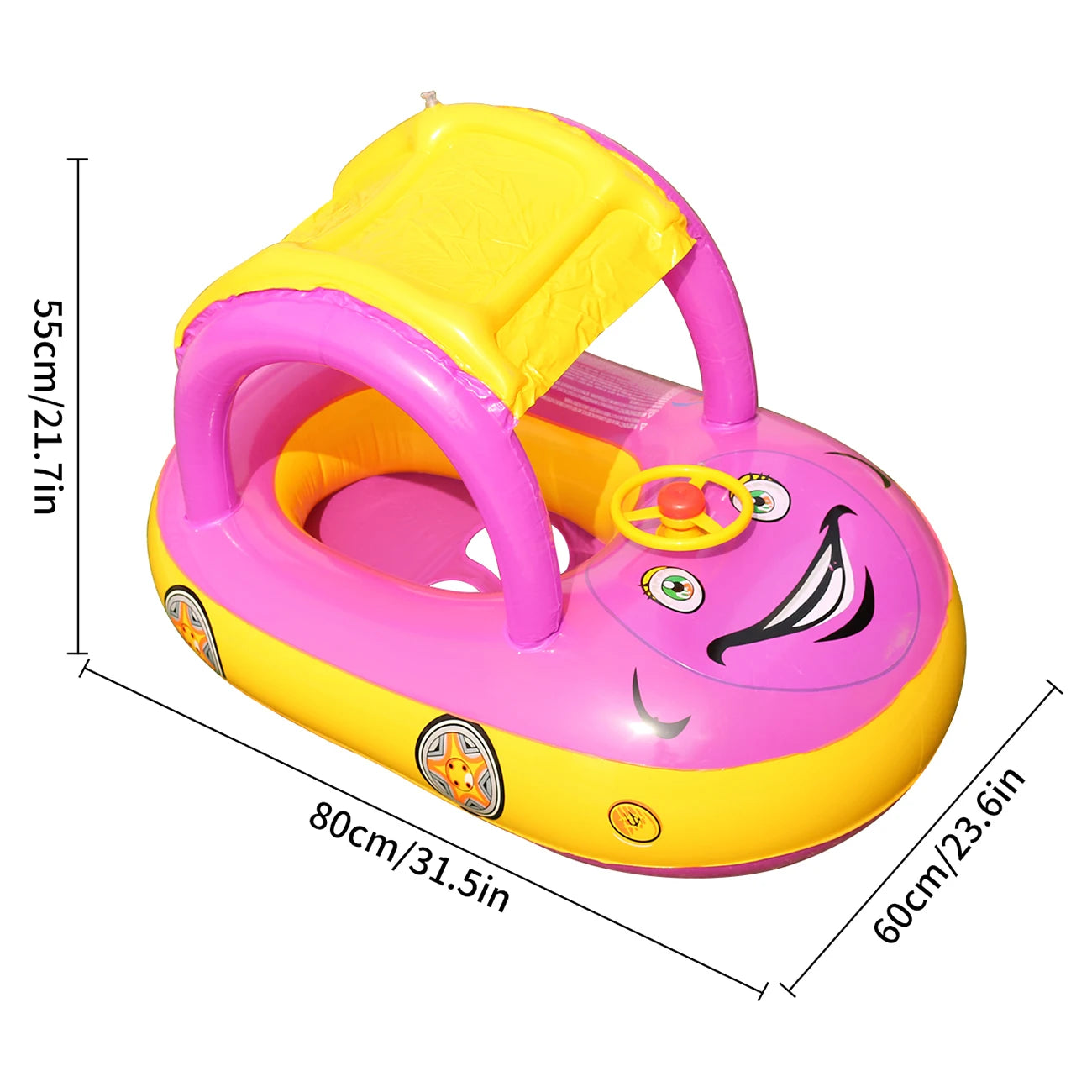Bouée voiture gonflable pour enfant - flotteur piscine bébé 4-6 ans