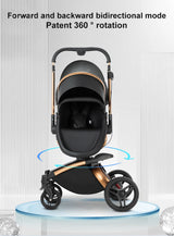 Poussette de luxe 3-en-1 Bouni — Avec siège auto pour nouveau-né