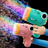 Pistolet à bulles dinosaure Mybooni — Machine à bulles électrique 40 trous portable