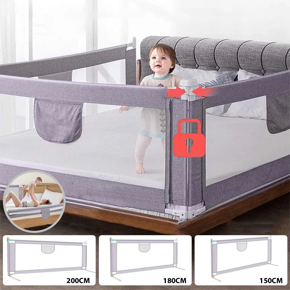Barrière de sécurité lit bébé portable - garde-corps de voyage 150-200cm