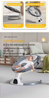 Berceau électrique bébé Bluetooth musique télécommande moustiquaire multifonctionnel