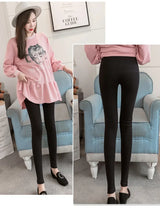 Legging maternité coton bas ventre taille basse - pantalon casual femme enceinte printemps-automne