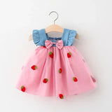 Robe bébé fille été cerises Mybooni — Filet de plage mignonne