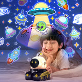 Projecteur étoiles robot Mybooni — Veilleuse LED Bluetooth rechargeable chambre