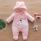 Combinaison bébé hiver peluche Mybooni — Motif chien-lapin 0-2 ans