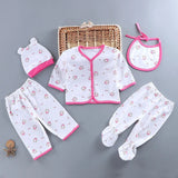 Coffret sous-vêtements bébé 5 pièces Bouni — Haut, pantalons, bavoir et bonnet