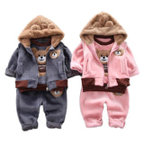 Ensemble sweat à capuche + pantalon bébé garçon/fille - tenue chaude automne-hiver nouveau-né