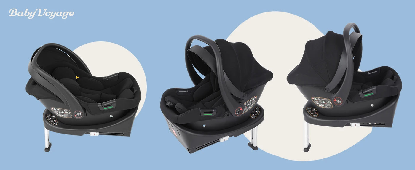 Siège auto bébé BabyVoyage I-Size jusqu'à 12kg - auvent solaire et ISOFIX