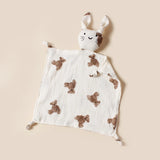 Doudou chat en mousseline coton pour nouveau-né