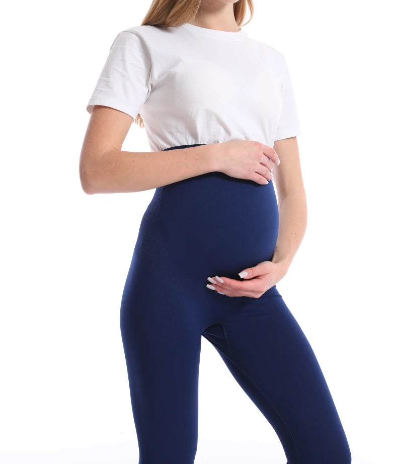 Legging maternité taille haute soutien ventre gainant grossesse