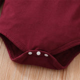 Ensemble 2 pièces bébé fille Bouni | Body rouge manches longues + Pantalon fleurs