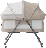 Lit de voyage bébé Mybooni — Matelas roulettes silencieuses berceau convertible