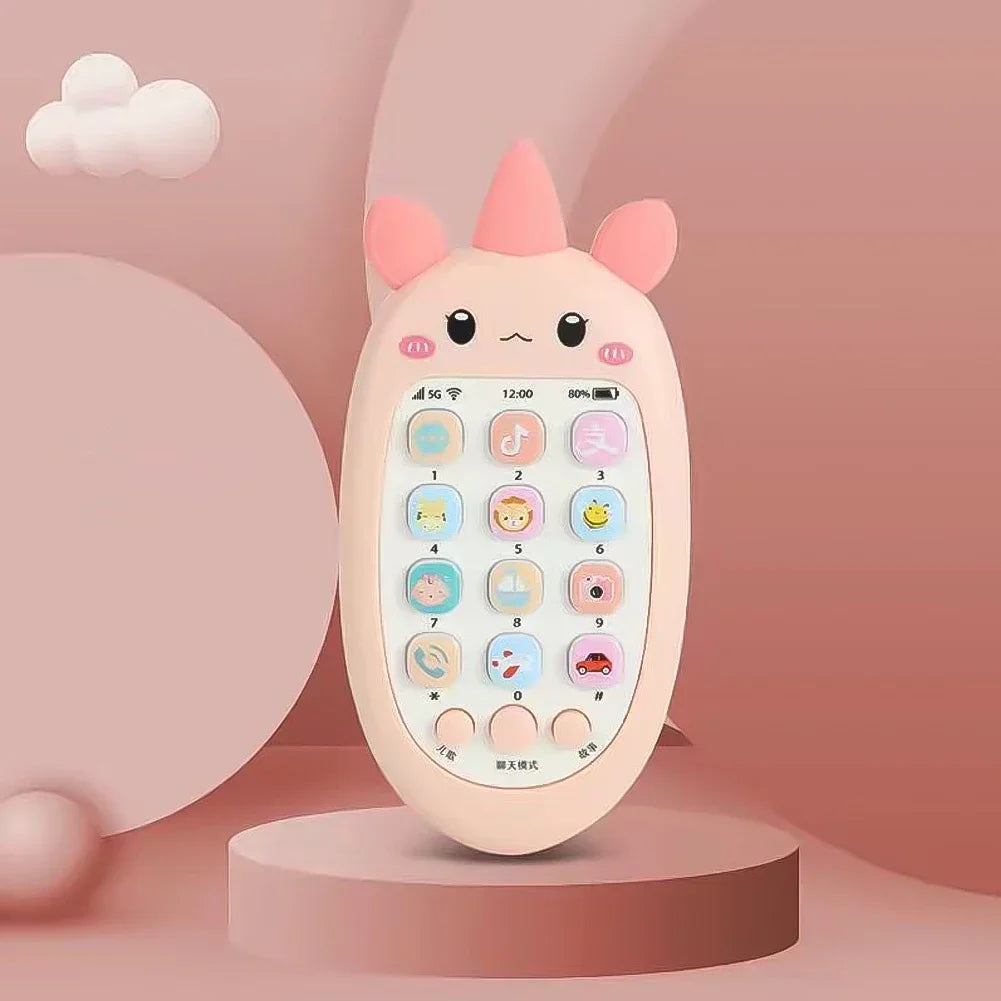 Téléphone jouet bébé bilingue avec anneau dentition et musique - jouet éducatif électronique enfant