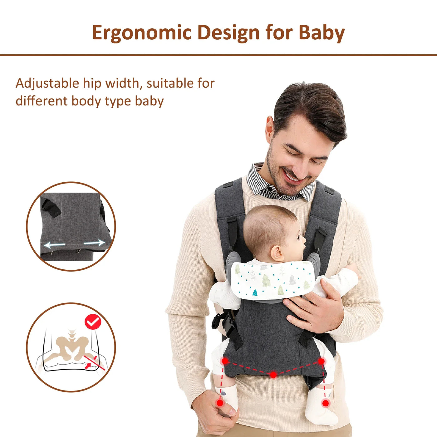 Détail matière — Porte-bébé ergonomique