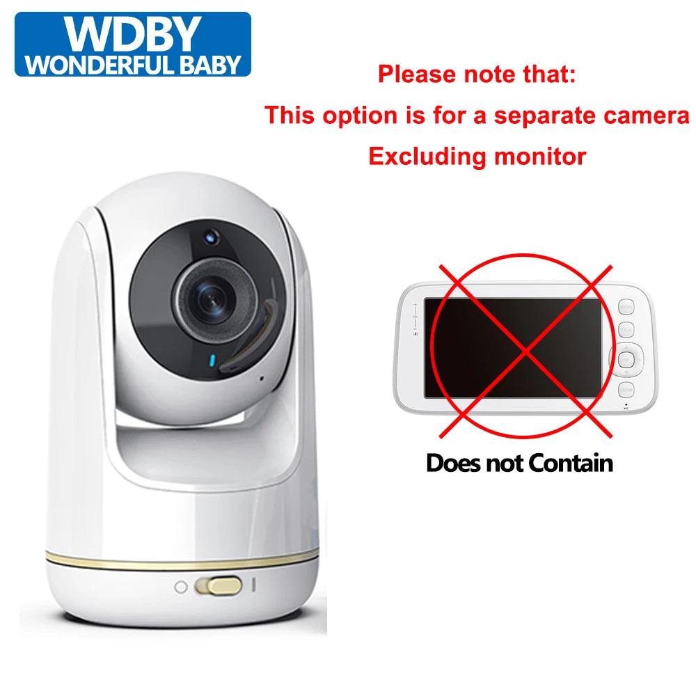 Babyphone 5 pouces PTZ WiFi Mybooni — Zoom 3x, Vision nocturne, Audio bidirectionnel