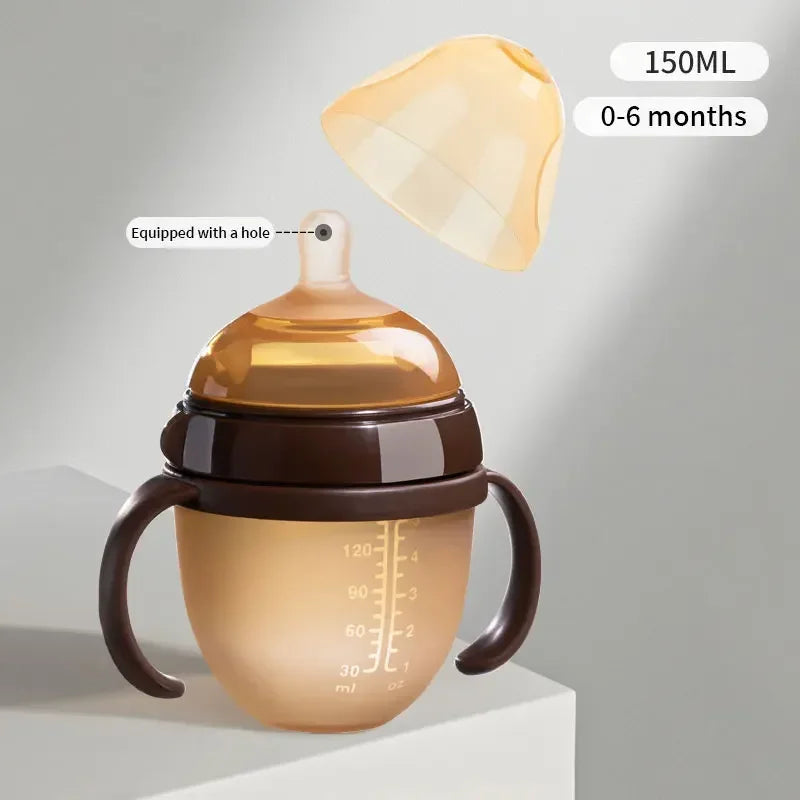 Biberon silicone nano avec poignée anti-étouffement pour sevrage bébé