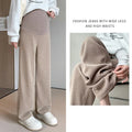 Pantalon maternité jambe large Mybooni — Taille haute décontracté femme enceinte