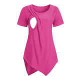 Haut allaitement maternité doux casual manches courtes - t-shirt infirmière femme enceinte été