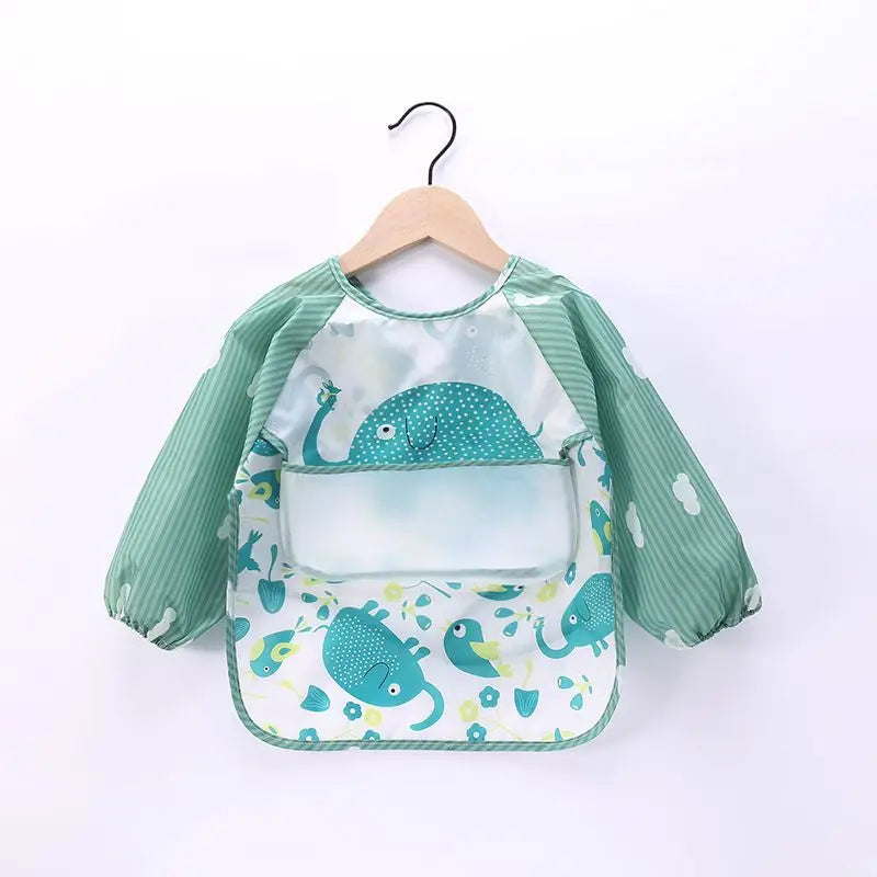 Bavoir imperméable manches longues Mybooni — Tablier repas protection vêtements