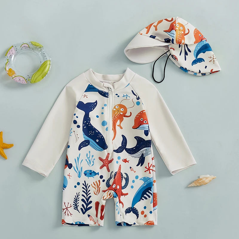 Maillot anti-UV enfant Bouni — protection solaire complète 0-5 ans