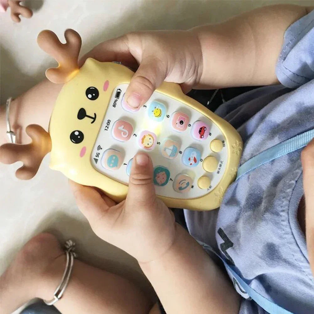 Téléphone jouet bébé bilingue avec anneau dentition et musique - jouet éducatif électronique enfant