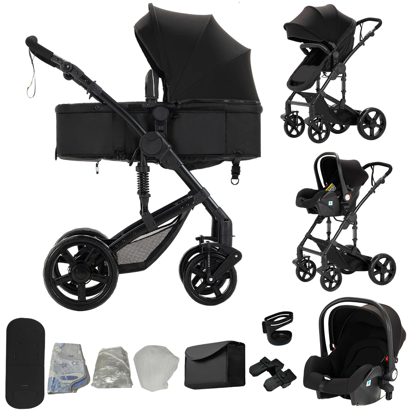 Système voyage 3-en-1 Mybooni — Siège auto harnais sécurité nouveau-né