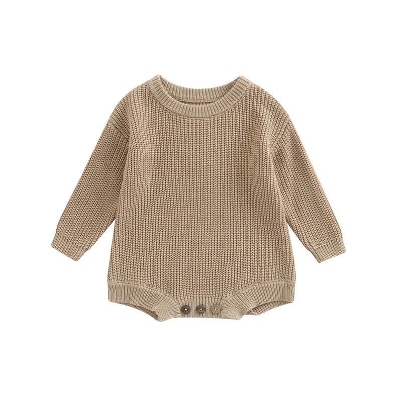 Barboteuse tricot bébé Mybooni | Pull manches longues — Garçon & Fille 0-2 ans