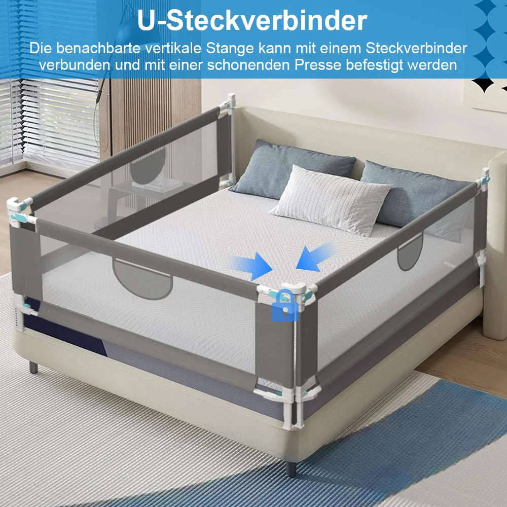 Barrière lit bébé 150/180/200cm - rambarde protection enfant sécurité rail anti-chute lit