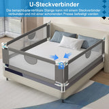 Barrière lit bébé 150/180/200cm - rambarde protection enfant sécurité rail anti-chute lit