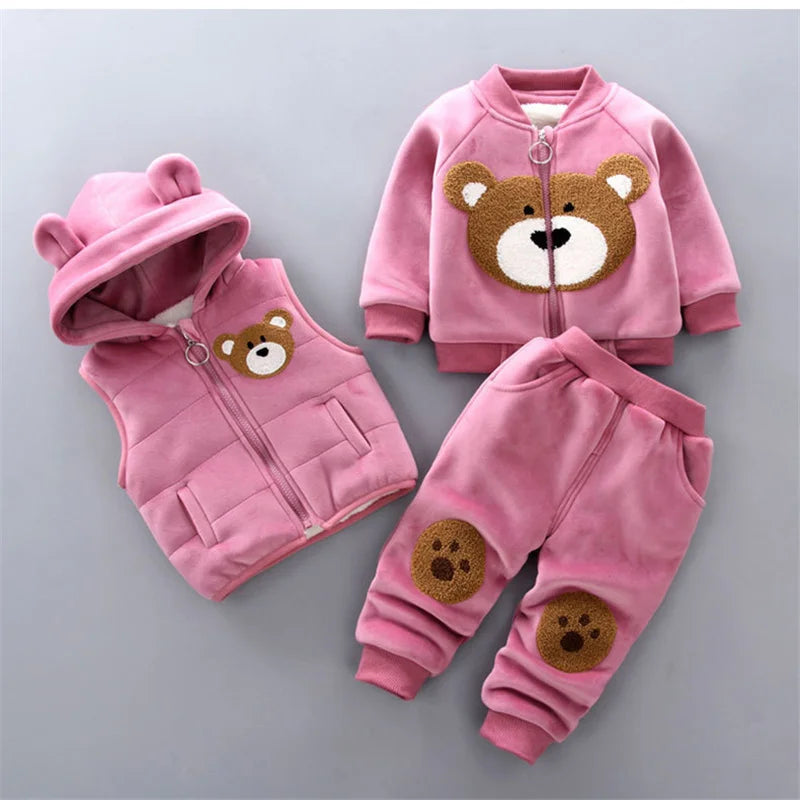 Ensemble sweat à capuche + pantalon bébé garçon/fille - tenue chaude automne-hiver nouveau-né