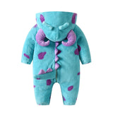 Combinaison bébé hiver polaire à capuche cornes - grenouillère chaude épaisse garçon/fille 0-3 ans