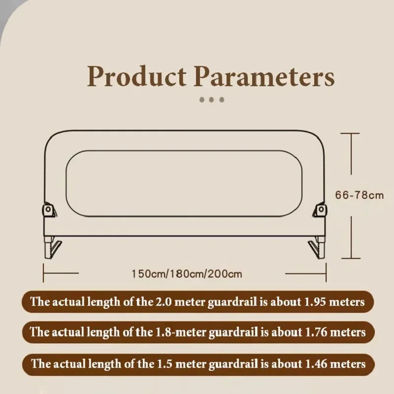 Barrière lit bébé IMBABY anti-chute sécurité - rambarde portable ajustable rail protection chambre
