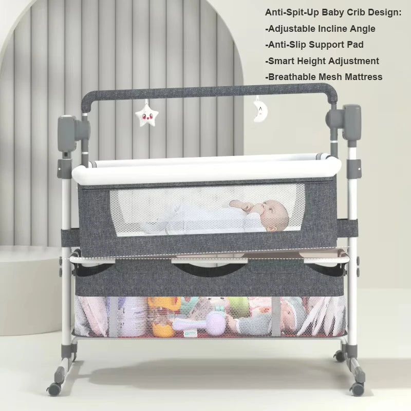 Berceau électrique bébé Mybooni — Balancement Bluetooth musique télécommande pliable